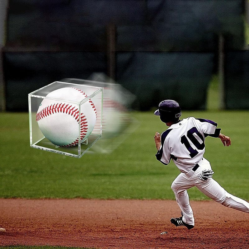 Danodoi Baseball Display Case UV Protected Acrylic Clear Baseball Holder Square Cube Ball Protector Memorabilia Autograph Display Box for Official Size Baseball - Image 5